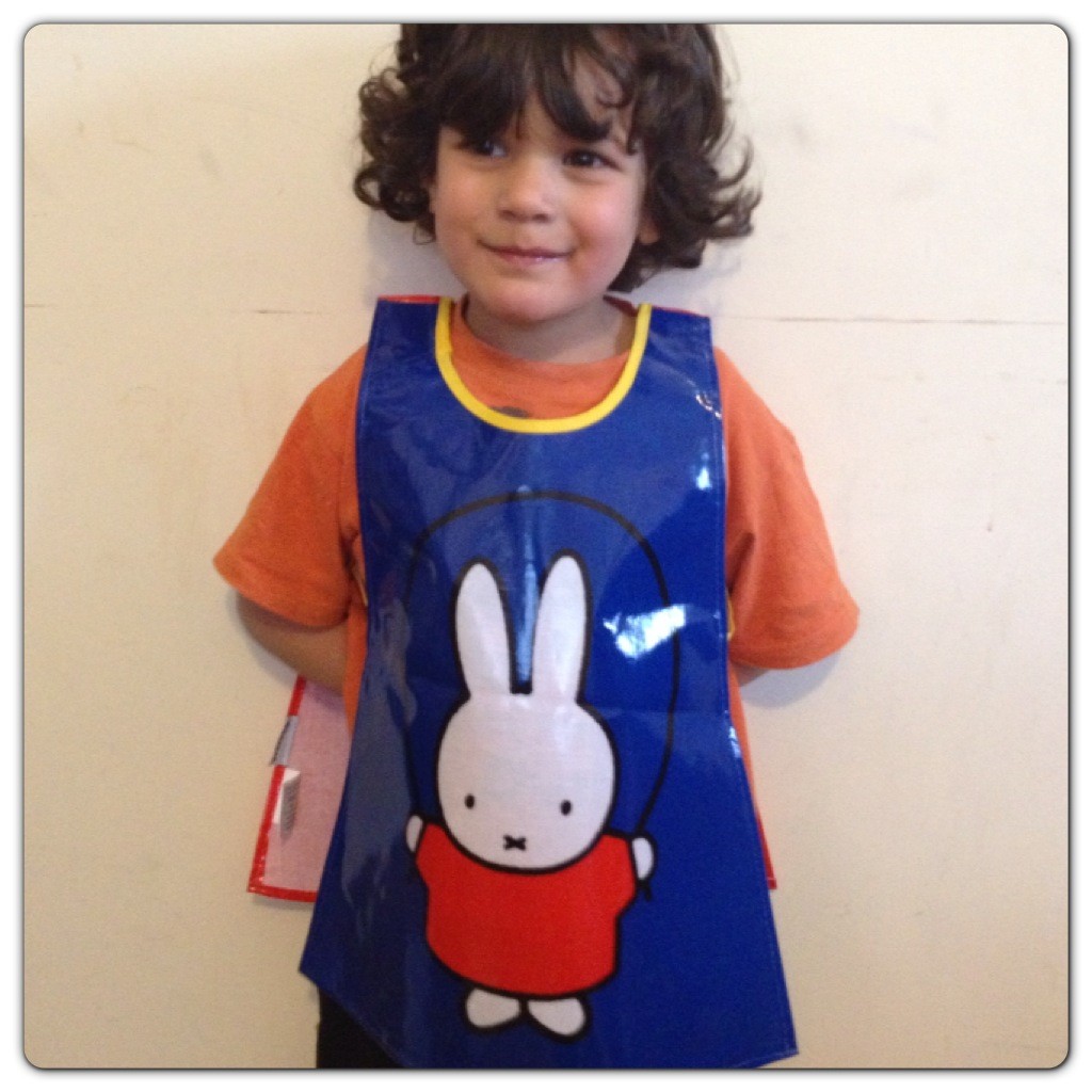 Little Man Ready to Paint with Miffy's Tabard