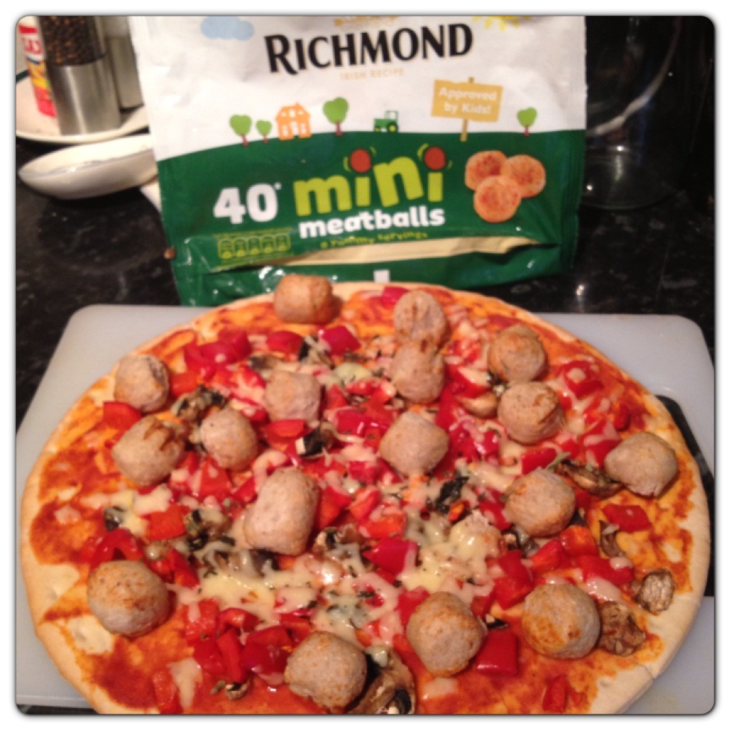 Mini Meatballs Pizza