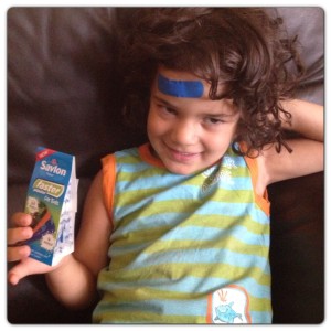 Little Man with Savlon Faster Plaster