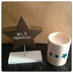 No 1 Teacher Star and Candle