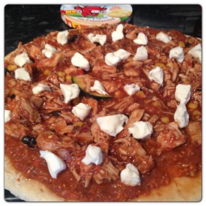 Chicken and Laughing Cow with Emmental Pizza