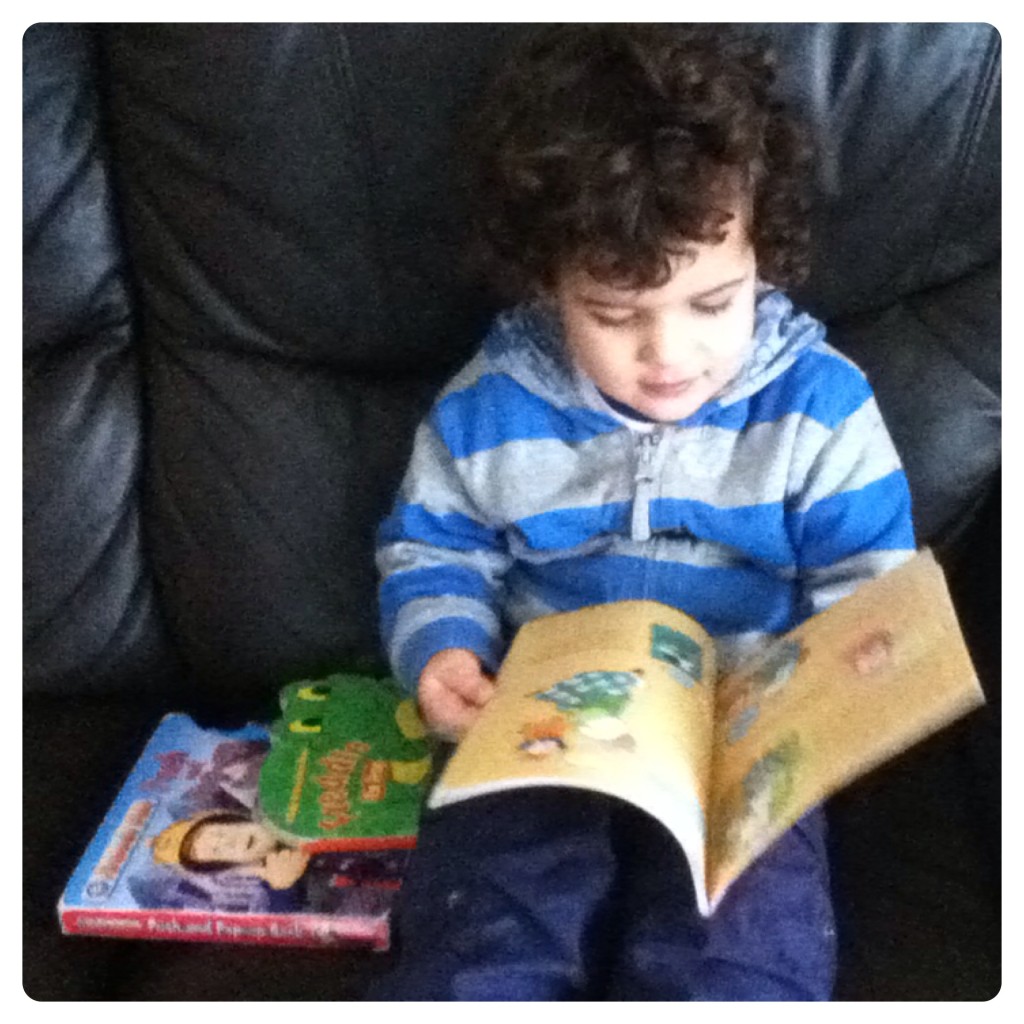 Little Man Reading Books