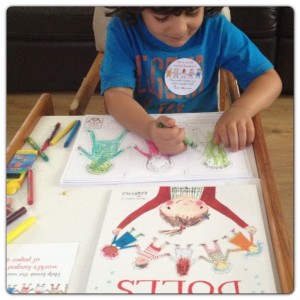 Little Man Colouring Paper Dolls