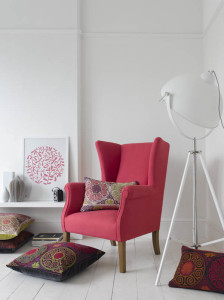 Coral Fabric Chair