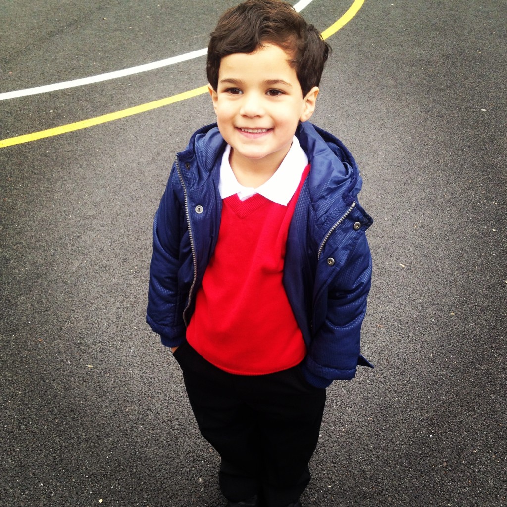 Little Man at School Playground