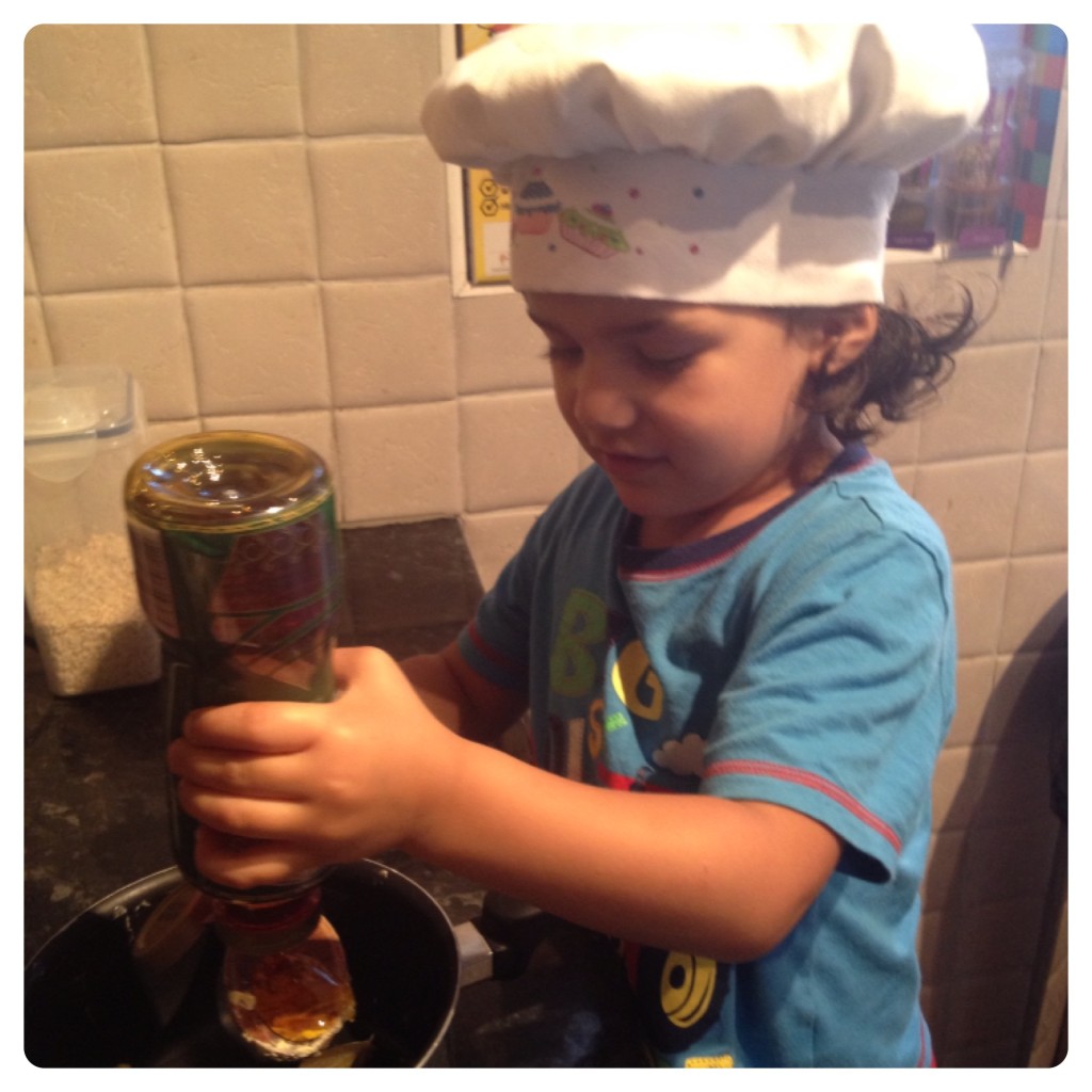 Little Man Using Lyle’s Golden Syrup