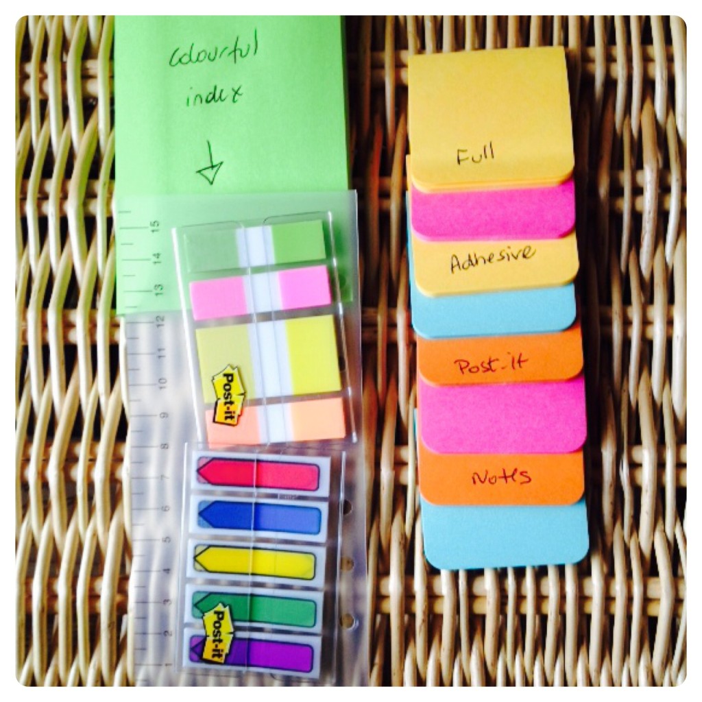 Colourful Index & Full Adhesive Post-it Notes