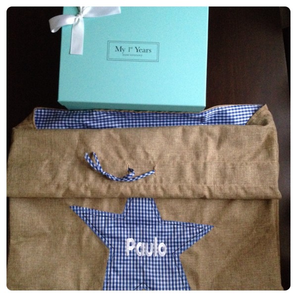 Blue Hessian Gift Sack