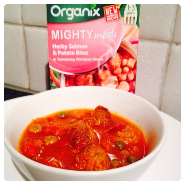 Organix Mighty Meals: Herby Salmon & Potato Bites  