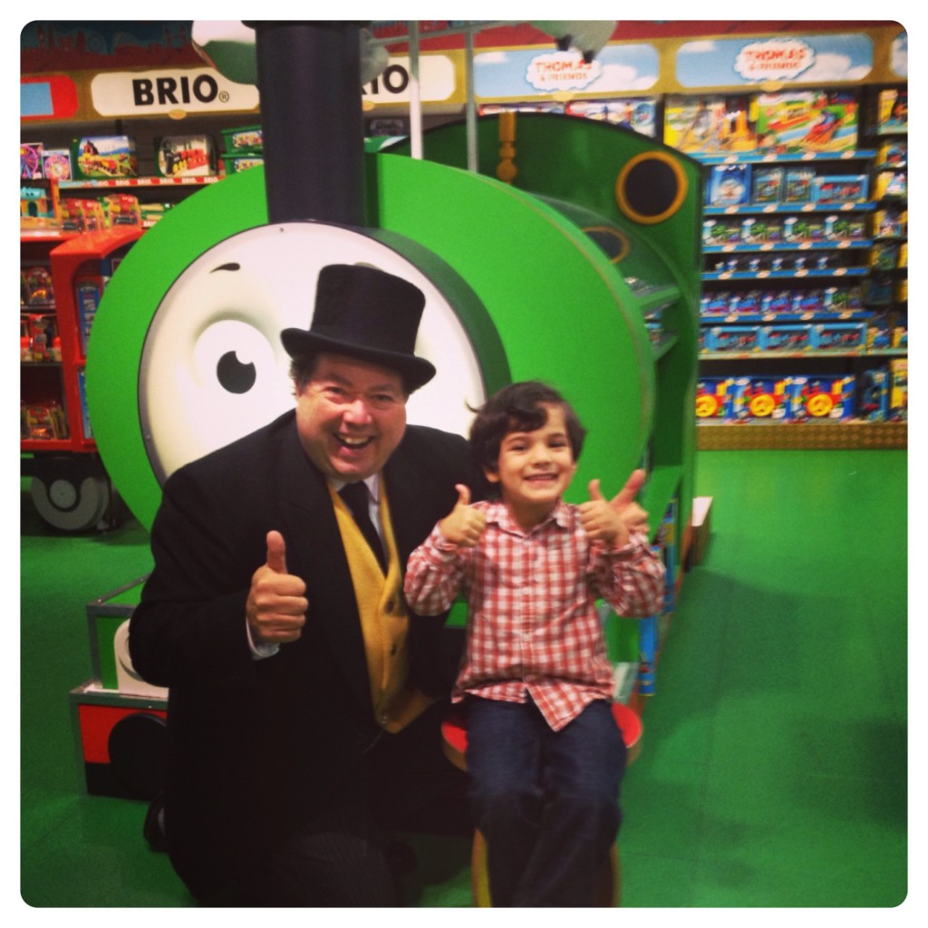 Little Man Meeting The Fat Controller