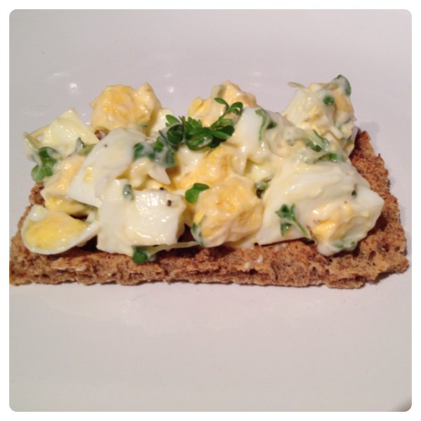 Egg Mayo with Cress on Ryvita Dark Rye Crispbread