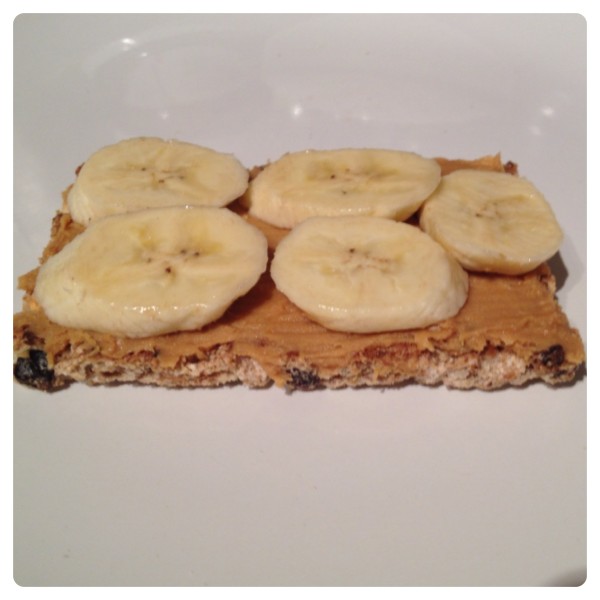 Peanut Butter & Banana on Ryvita Original Crispbread