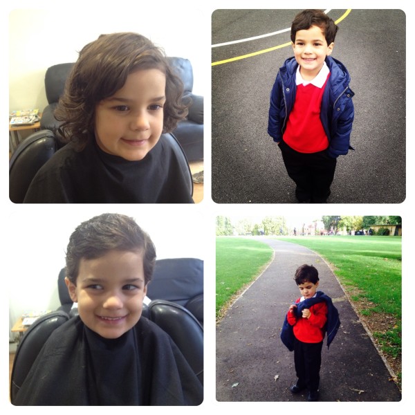 Little Man's Haircut and First Day at School