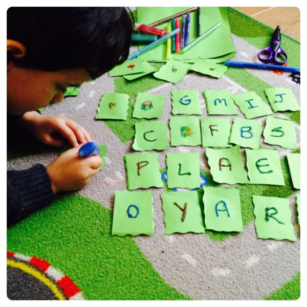 Use Glitter Glue on Letters