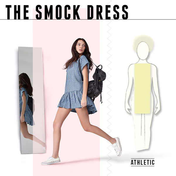 Boohoo: The Drop waist Smock Dress