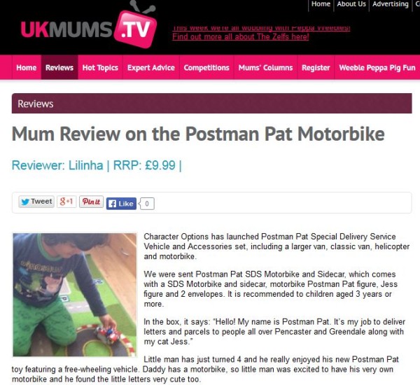 UKMumsTV - Postman Pat