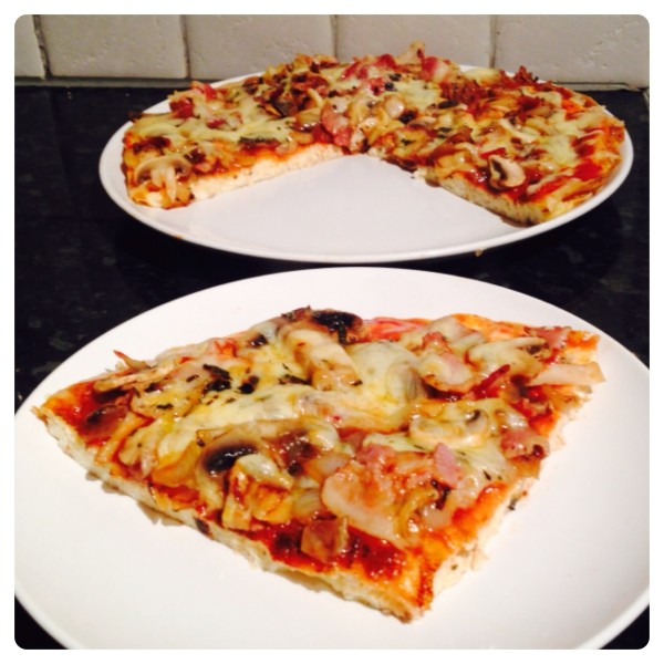 Breadless Mushroom & Bacon Pizza Recipe