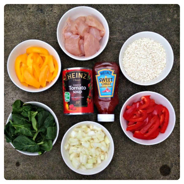 Sweet Chilli Chicken Paella Ingredients