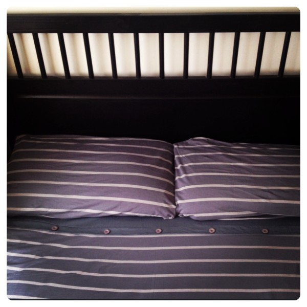 Bedroom Mini Makeover:  Jersey Stripe Duvet Set