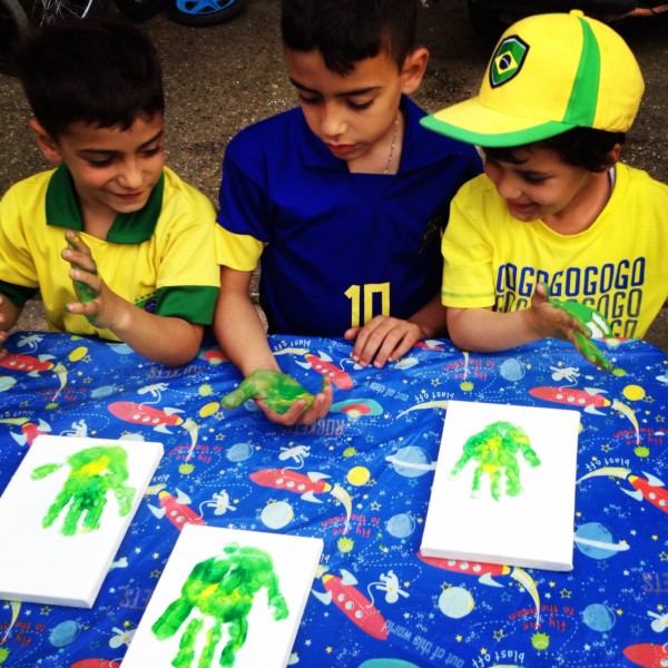 Brazilian Themed Handprints