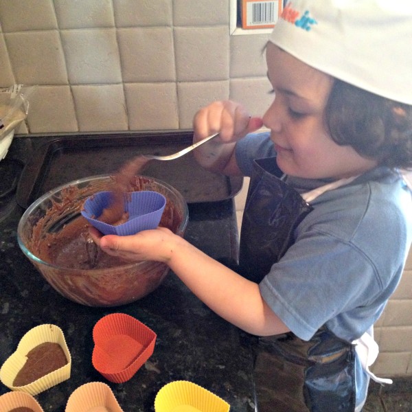 Little Man Making Cupcakes