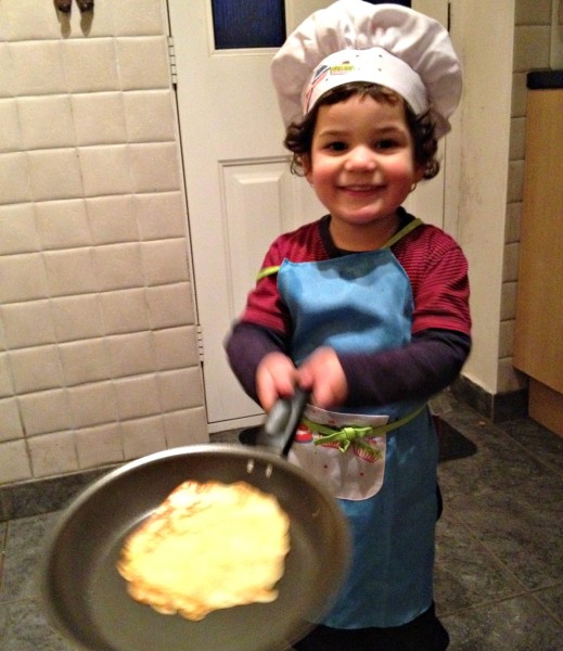 Little Man Making Pancake