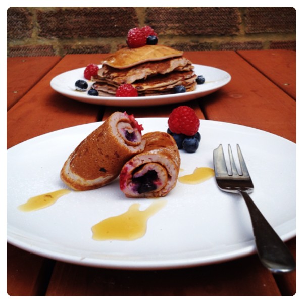 Blueberry and Raspberry Pancake 