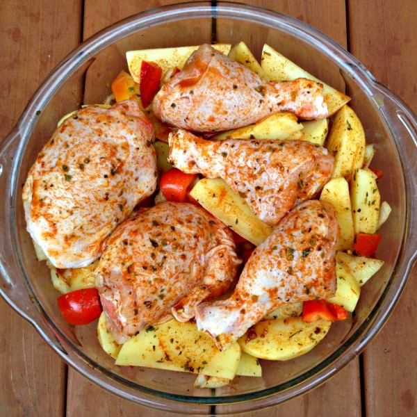 Piri Piri Chicken with Potato and Peppers