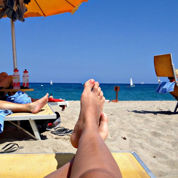 Sunbathing in Sardinia