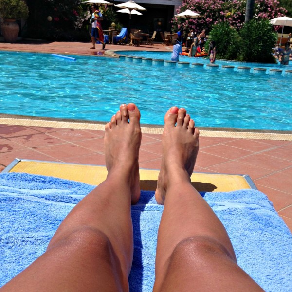 Sunbathing by the Pool in Sardinia