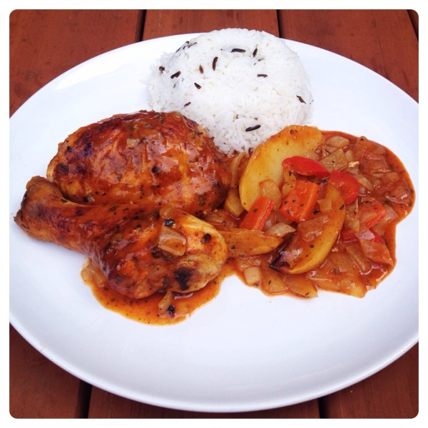 Piri Piri Chicken served with Rice