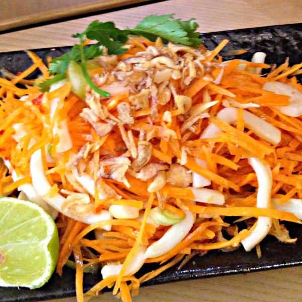 Ping Pong Specials: Citrus Squid, Carrot Salad