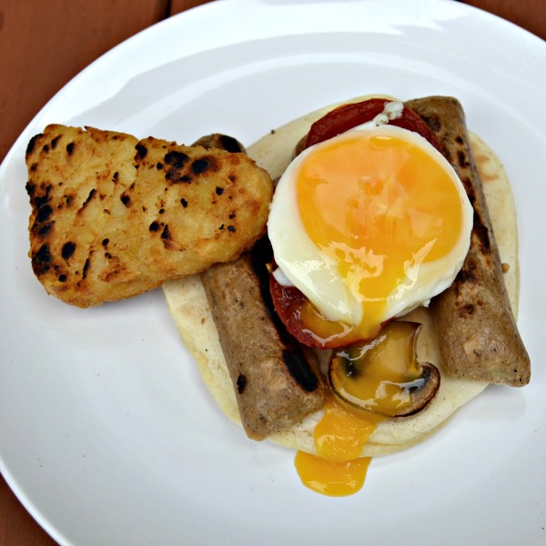 Vegetarian English Breakfast on Pancake