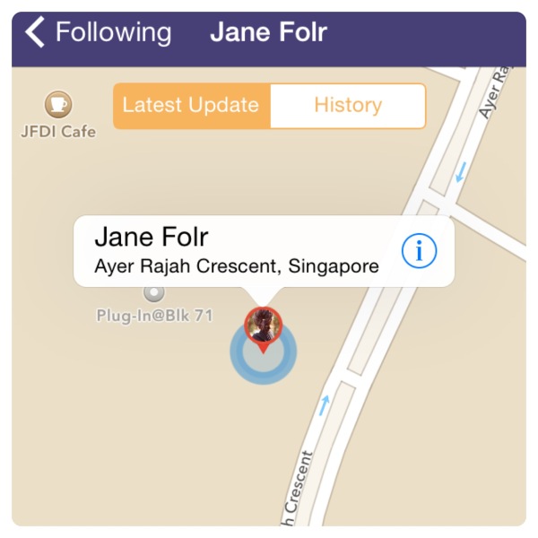 Folr Location Tracking App - Following