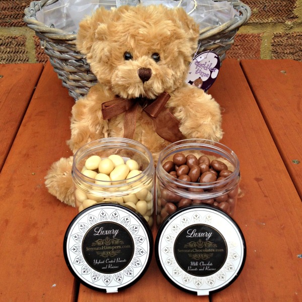 Serenata Flowers: Teddy Bear, Yogurt Covered and Chocolate Coated Peanuts and Raisins