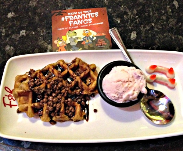 Chocolate Honeycomb Waffle with FrankiesFangs 