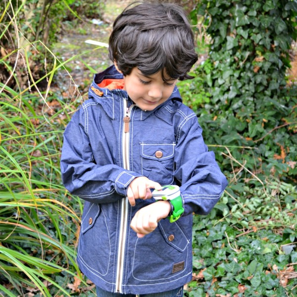 Looking after his Virtual Pet on Leapband