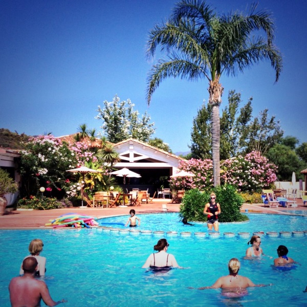 Family Fun in Aqua Aerobics in Sardinia