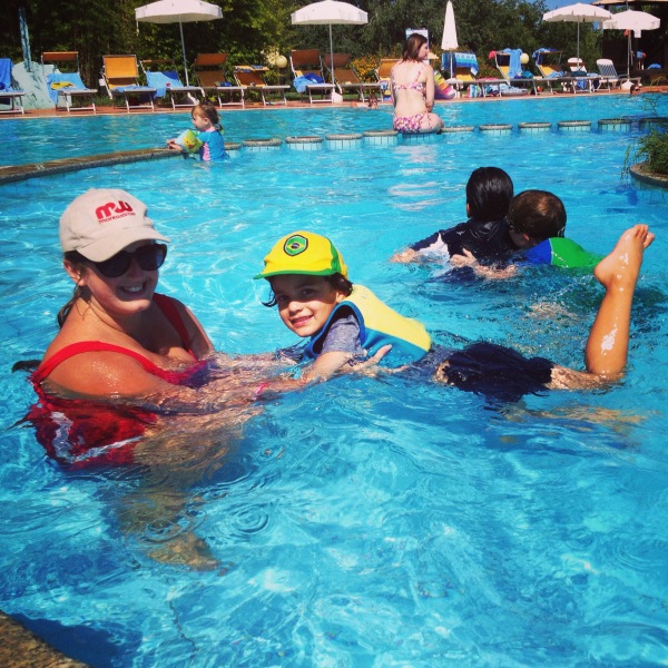 Swimming with Childcare Staff in Sardinia