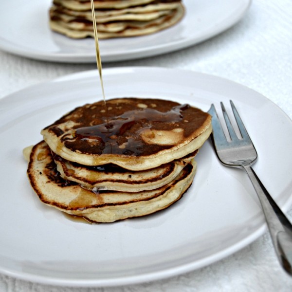 American Pancakes with Maple Syrup