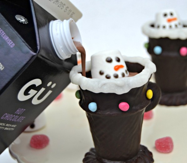 Gu Hot Chocolate on Edible Chocolate Cup