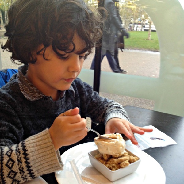 Apple Crumble with Ice Cream