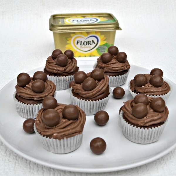 Chocolate Chip Cupcakes with Flora Buttery