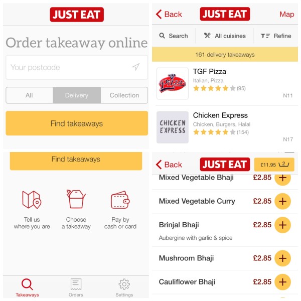 Ordering Takeaways Online with JUST EAT App