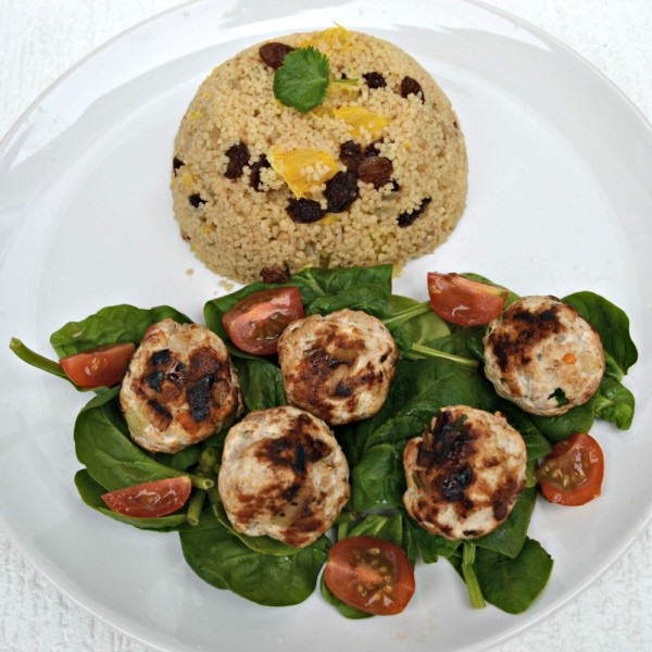 Moroccan Turkey Meatballs with Citrus Couscous