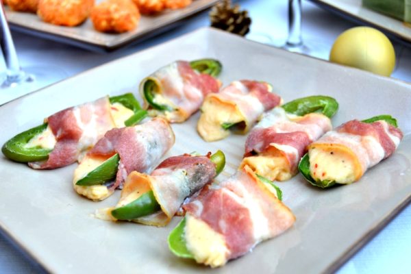 Cheesy Jalapenos Wrapped in Bacon