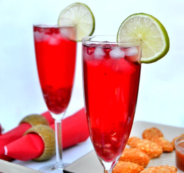 Cranberry and Pomegranate Cocktail 