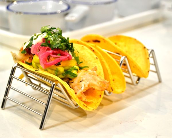 Smoked lobster tail tacos